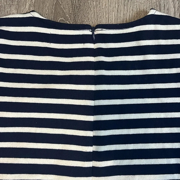 Everlane Gia Navy Striped Cotton T-shirt Dress - Picture 7 of 9